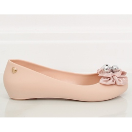 Ballerine Meliski con fiocco rosa CK-86P Beige II-GAT