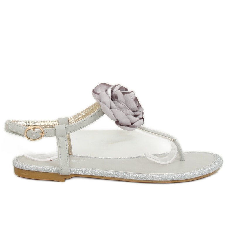 Infradito Grigie con fiore T314P Grigio
