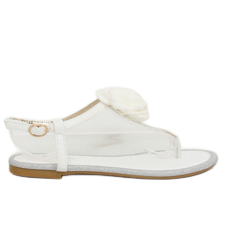 Infradito con fiore bianco T314P White bianca
