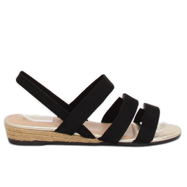 Nero SM007 Sandali espadrillas neri