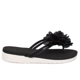 Infradito nere con fiore CK103 Black nero