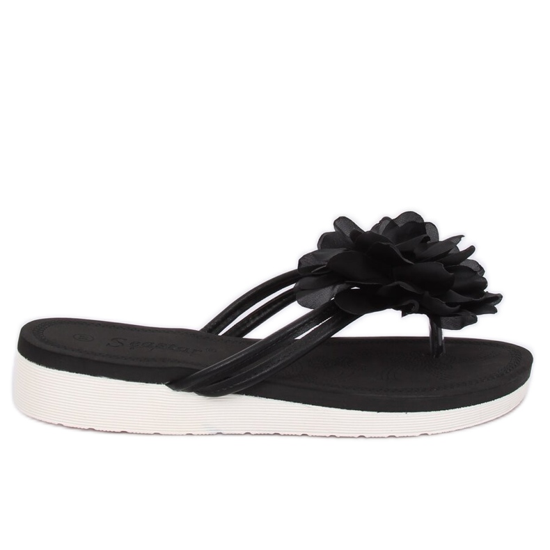 Infradito nere con fiore CK103 Black nero
