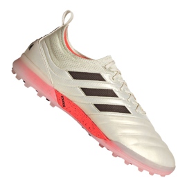 Scarpe da calcio Adidas Copa 19.1 Tf M BC0563 bianca beige