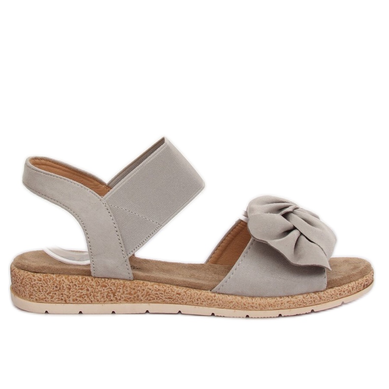Sandali da donna grigi con fiocco F3055 Grey grigio