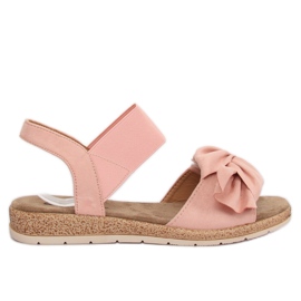 Sandali da donna con fiocco rosa F3055 Pink