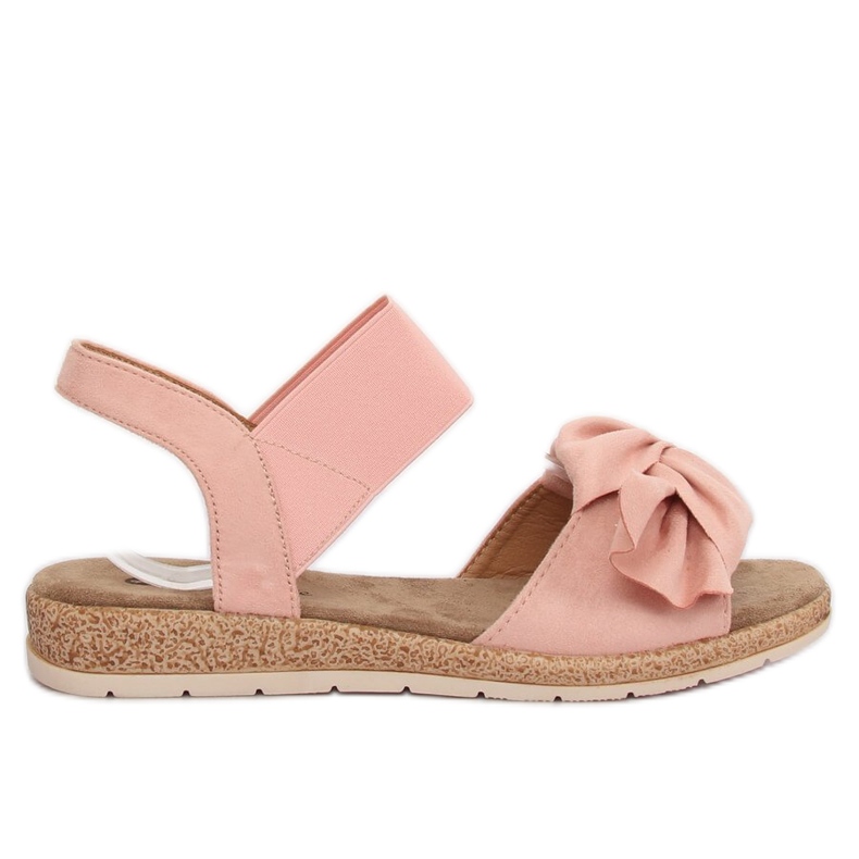 Sandali da donna con fiocco rosa F3055 Pink