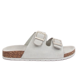Grigio Pantofole grigie da donna 6105 Grey
