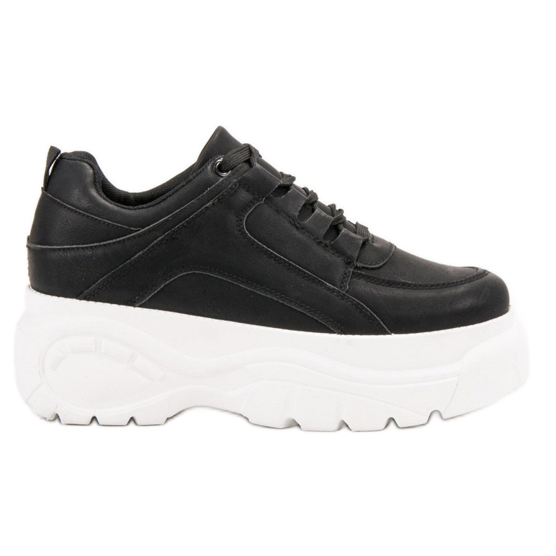 SHELOVET Calzature legate sulla piattaforma nero