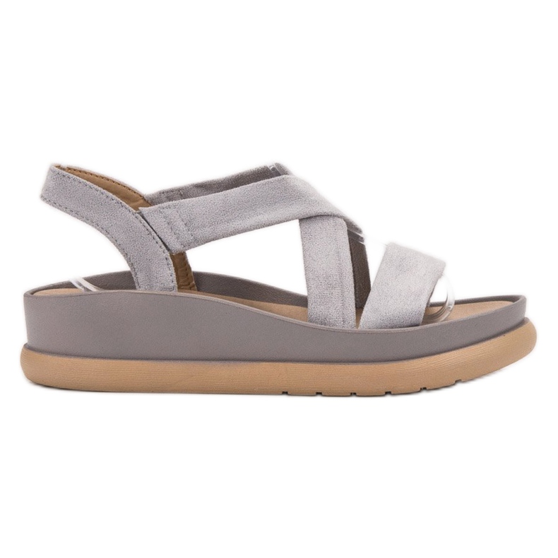 SHELOVET Sandali slip-on sulla piattaforma grigio