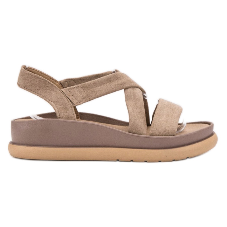 SHELOVET Sandali slip-on sulla piattaforma marrone