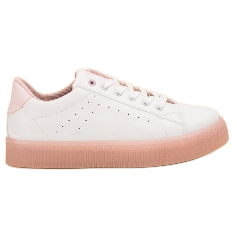 SHELOVET Scarpe sportive stringate bianca