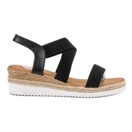 Bello Star Espadrillas Slip On Sandali nero