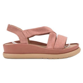 SHELOVET Sandali slip-on sulla piattaforma rosa
