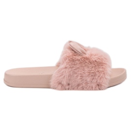 Vinceza Pantofole Rosa Con Pelliccia