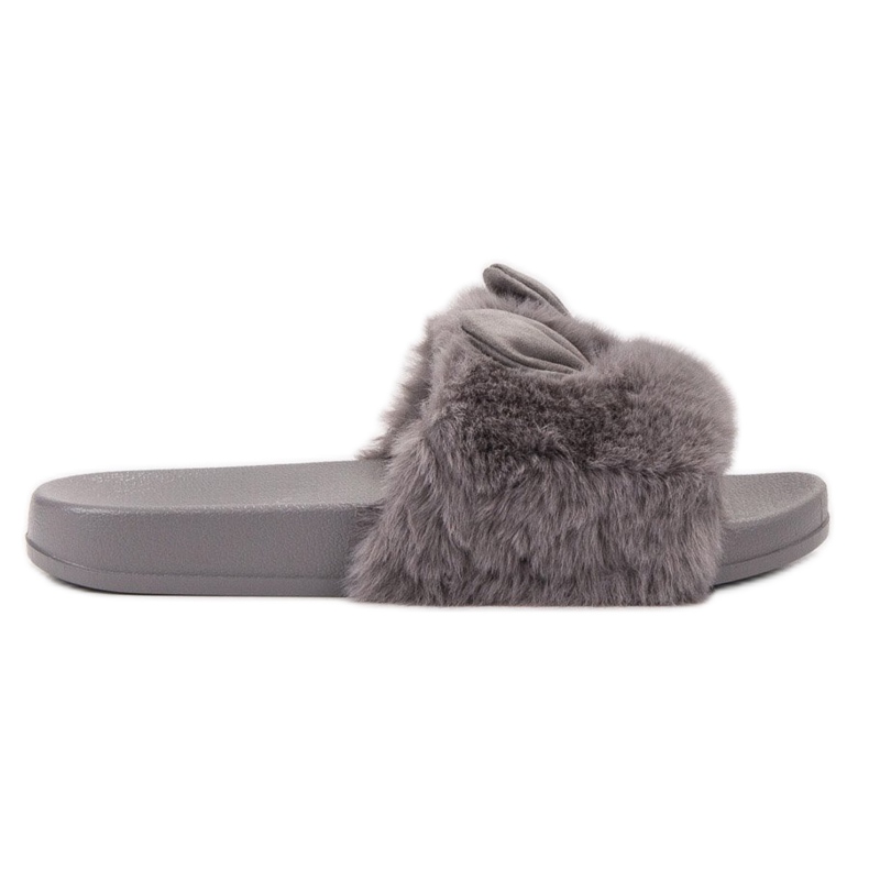 Vinceza Pantofole Grigie Con Pelliccia grigio