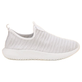 SHELOVET Scarpe sportive bianche slip-on bianca