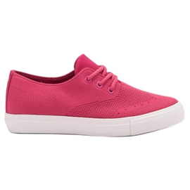 SHELOVET Sneakers in tessuto rosa