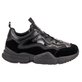 SHELOVET Scarpe da ginnastica nere alla moda nero