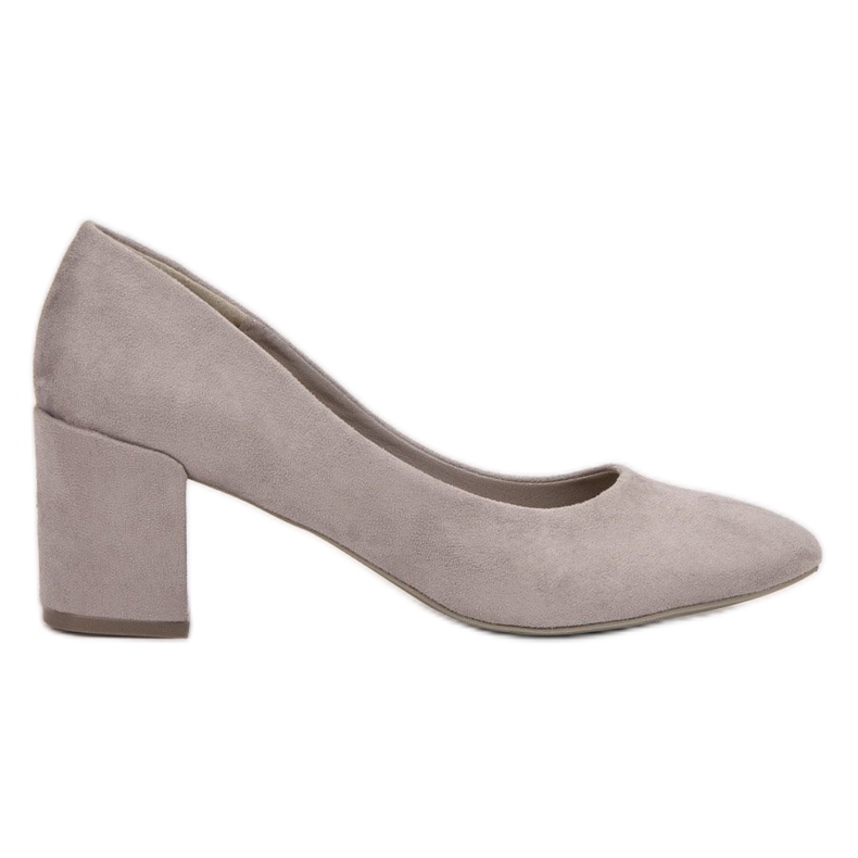 Small Swan Décolleté in pelle scamosciata grigio