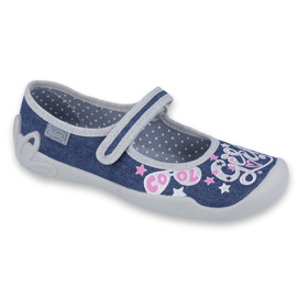 Scarpe per bambini Befado 114Y368 blu navy rosa grigio