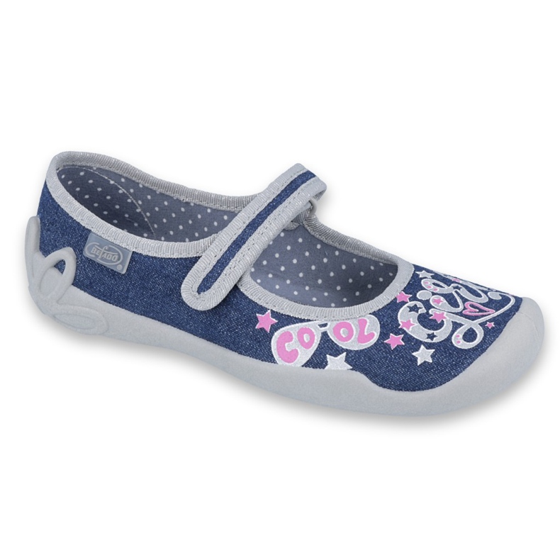 Scarpe per bambini Befado 114Y368 blu navy rosa grigio