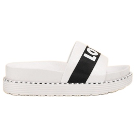 Erynn Adoro le pantofole in pelle scamosciata bianco