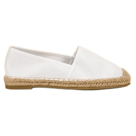 Ideal Shoes Scarpe Slip-On in pelle scamosciata bianco