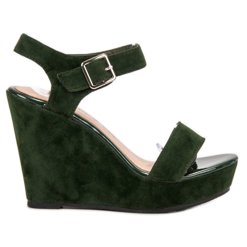 Vinceza Sandali in pelle scamosciata verde