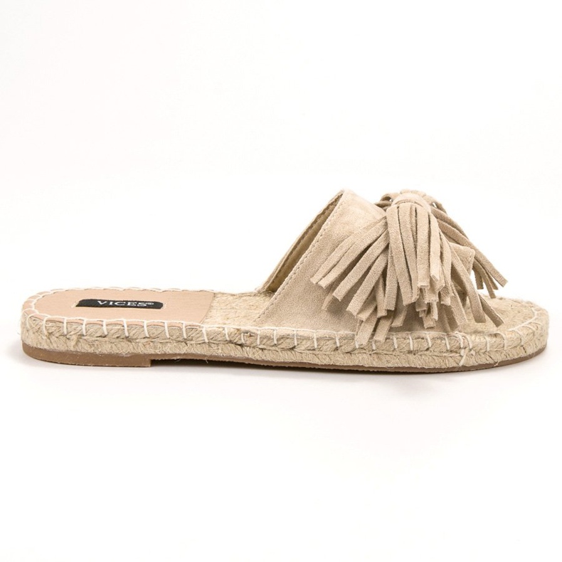 VICES Pantofole con Frange marrone