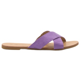Primavera Comode pantofole piatte viola
