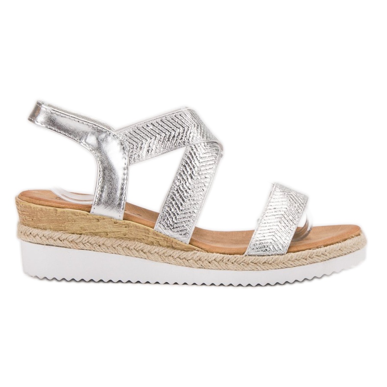 Anesia Paris Sandali slip-on sulla piattaforma grigio