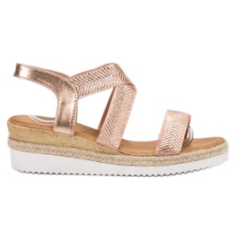 Anesia Paris Sandali slip-on sulla piattaforma giallo