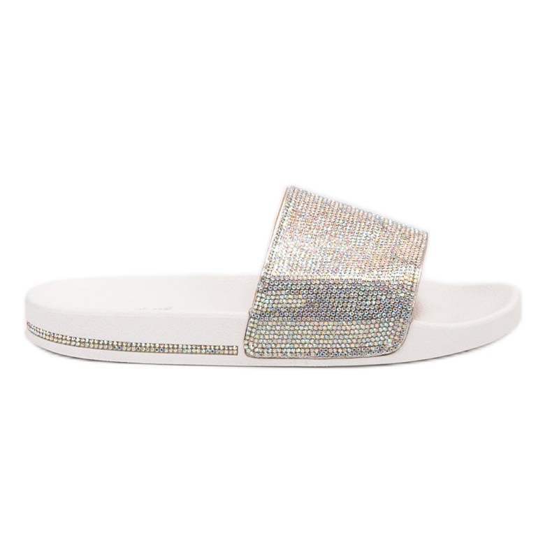 Sweet Shoes Pantofole Con Cristalli bianca grigio