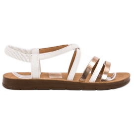 Super Mode Sandali slip-on alla moda bianco
