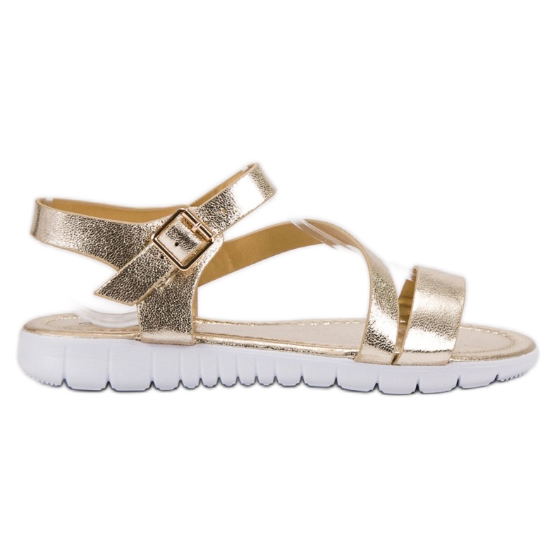 SHELOVET Sandali con fibbia giallo
