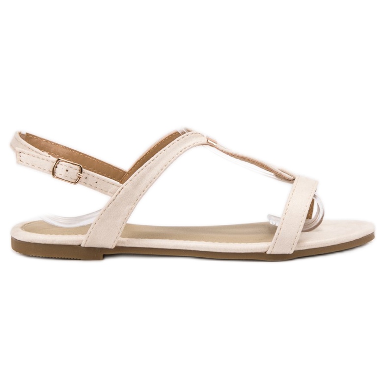 Clowse Eleganti sandali in pelle scamosciata marrone