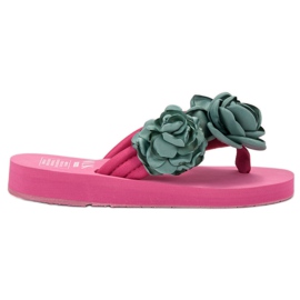 SHELOVET Infradito Leggere Con Fiori rosa