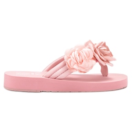 SHELOVET Infradito Leggere Con Fiori rosa