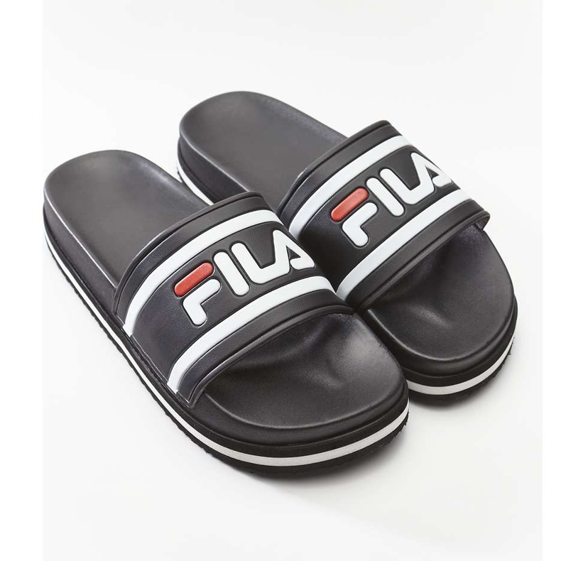Fila Moro Bay Zeppa Wmn 11W Black Stripe bianca nero