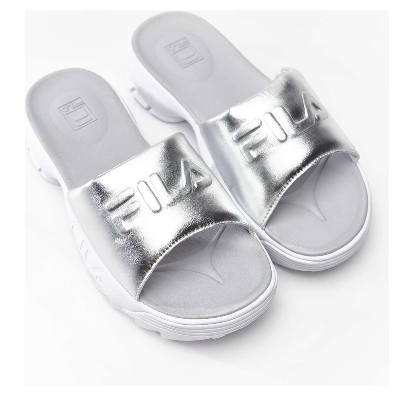 Fila Disruptor Slide Metallic 80F Metallic Silver grigio