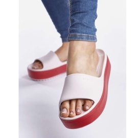 Crocs Crocband Platform Slide 6QB Pepe appena rosa multicolore