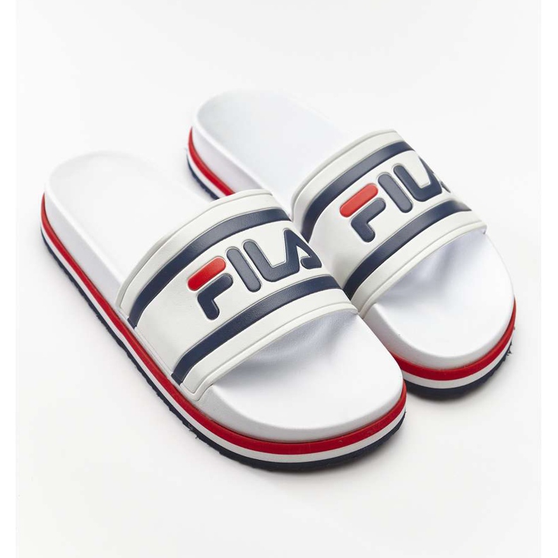 Fila Morro Bay Zeppa Wmn 02P White Stripe bianca blu navy