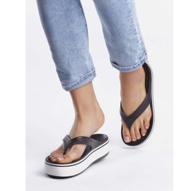 Crocs Piattaforma Crocband Flip 066 Nero Bianco multicolore