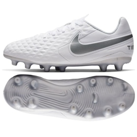 Nike Tiempo Legend 8 Club FG / MG Jr AT5881-100 scarpe da calcio multicolore bianco