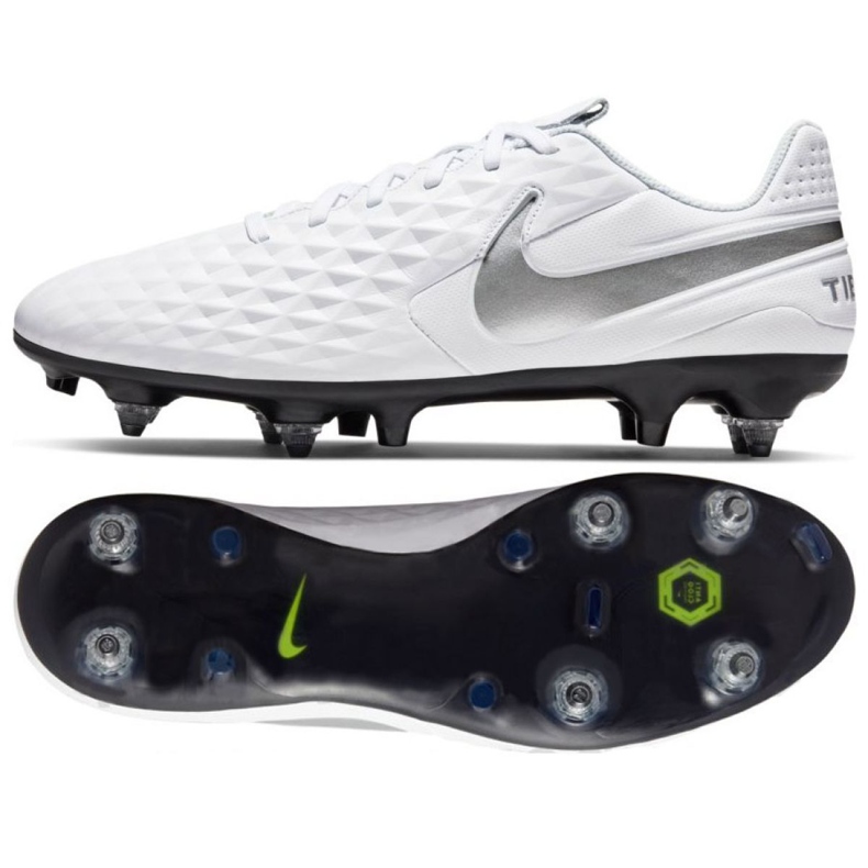 Scarpa da calcio Nike Tiempo Legend 8 Academy SG-Pro Anticlog Traction M AT6014-100 bianca bianca