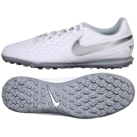 Scarpa da calcio Nike Tiempo Legend 8 Academy Club Tf M AT6109-100 bianco bianco