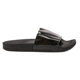 Small Swan Pantofole nere alla moda nero