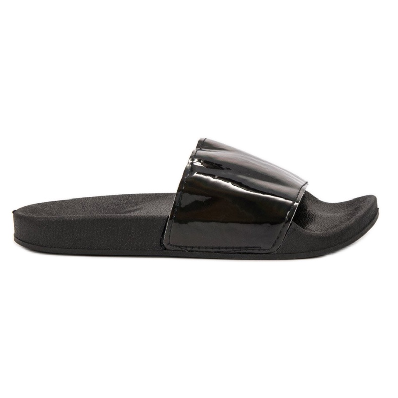 Small Swan Pantofole nere alla moda nero
