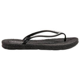 Seastar Infradito Con Cubic Zirconia nero
