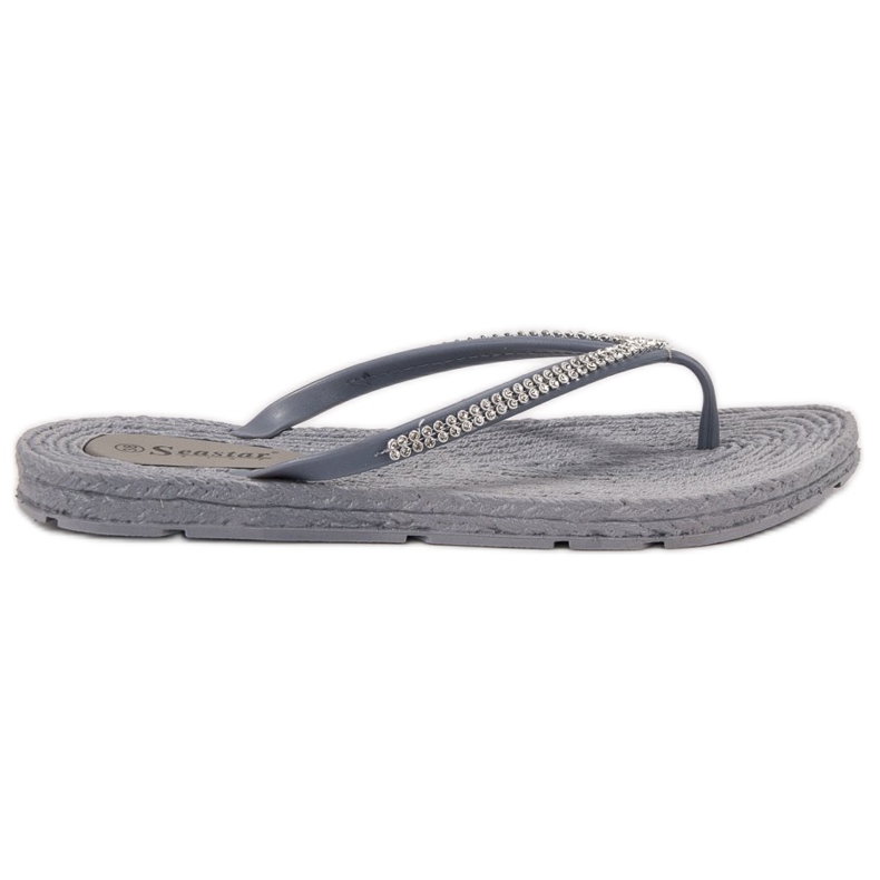 Seastar Infradito Con Cubic Zirconia grigio